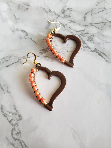 Bejeweled Heart Earrings