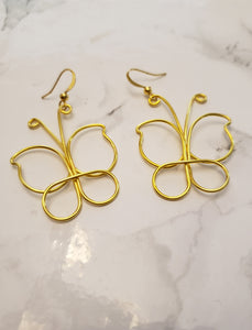 Gold Butterflies Earrings