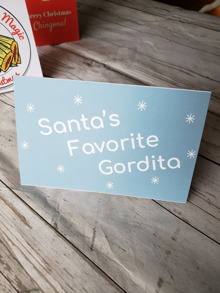 Santa's Favorite Gordita Christmas Card