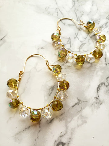 Gold Basket Earrings