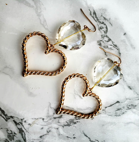 Double Hearts Earrings