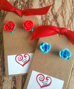 Rosebud Stud Earrings