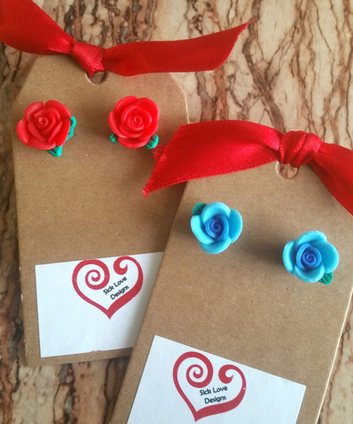 Rosebud Stud Earrings