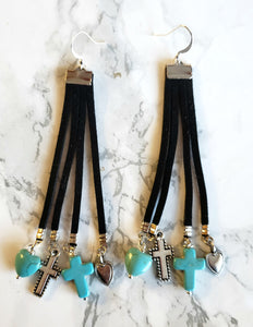 Long Suede Tassel Earrings