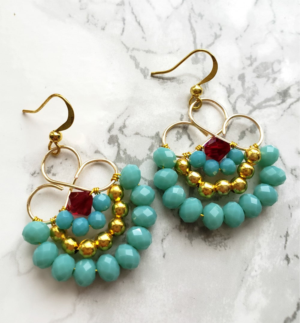Turquoise Swirls Earrings
